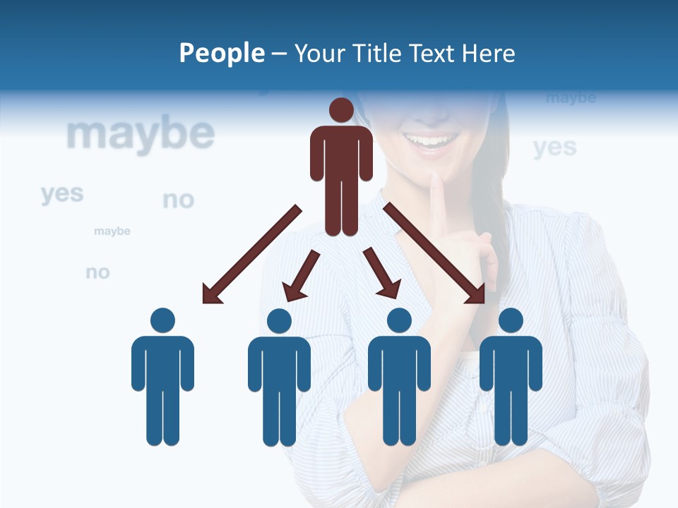 Caucasian Lady Studio PowerPoint Template