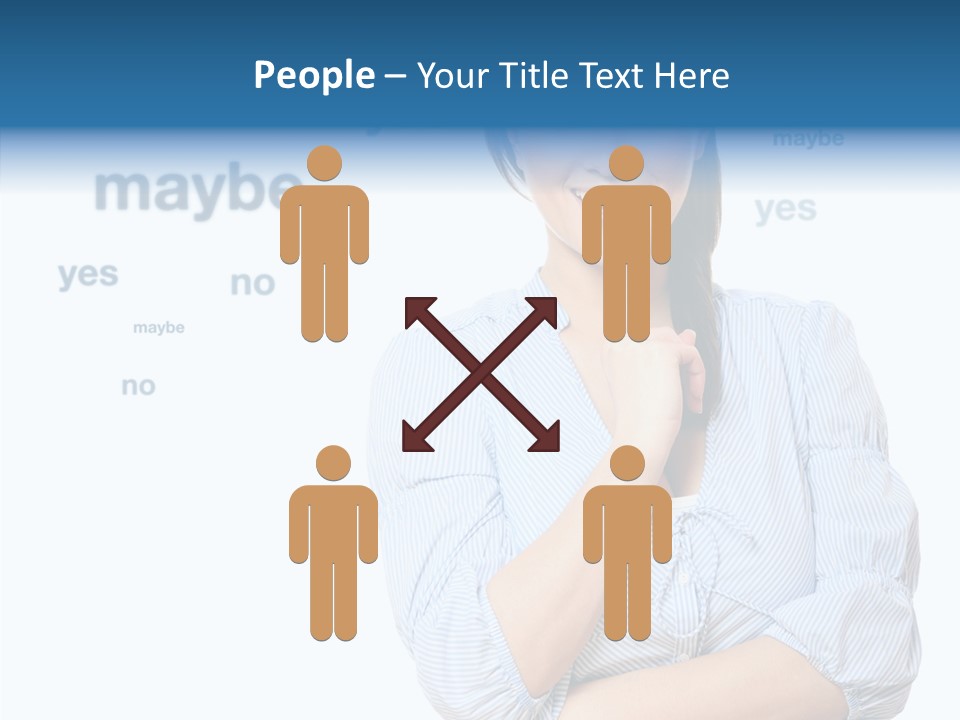 Caucasian Lady Studio PowerPoint Template