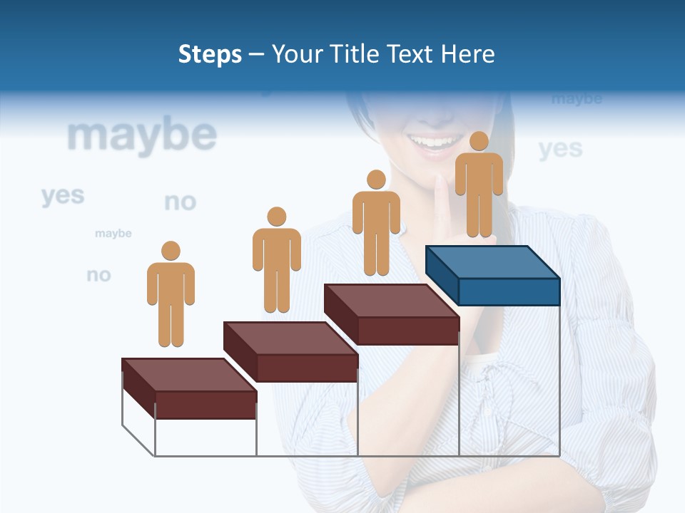 Caucasian Lady Studio PowerPoint Template