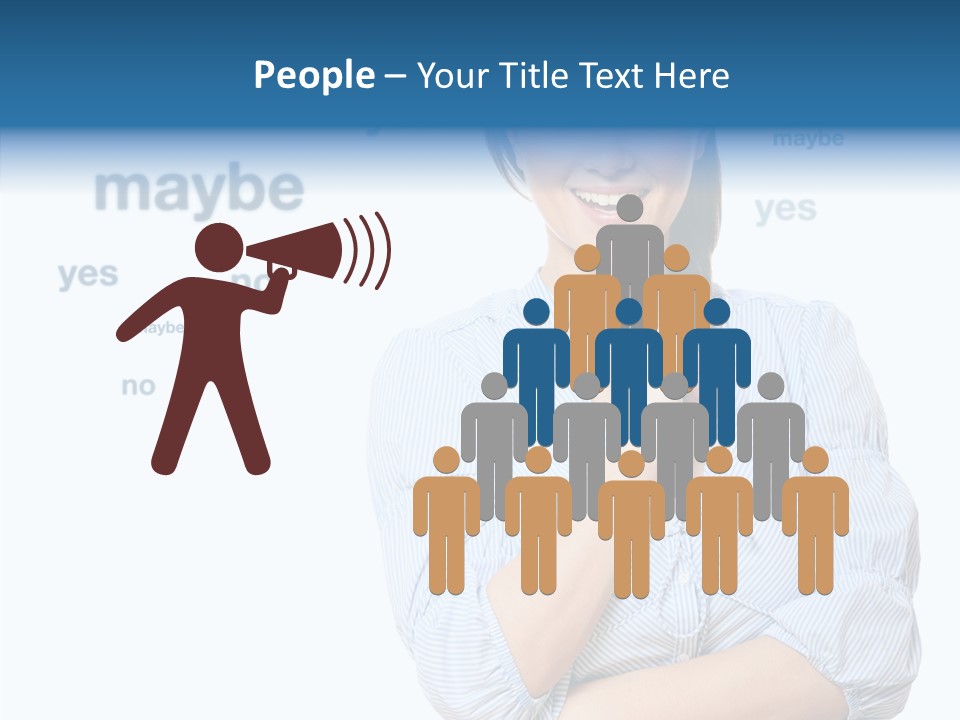 Caucasian Lady Studio PowerPoint Template