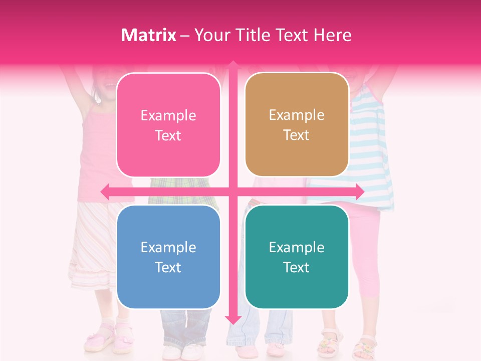 Schoolgirl Boy Background PowerPoint Template