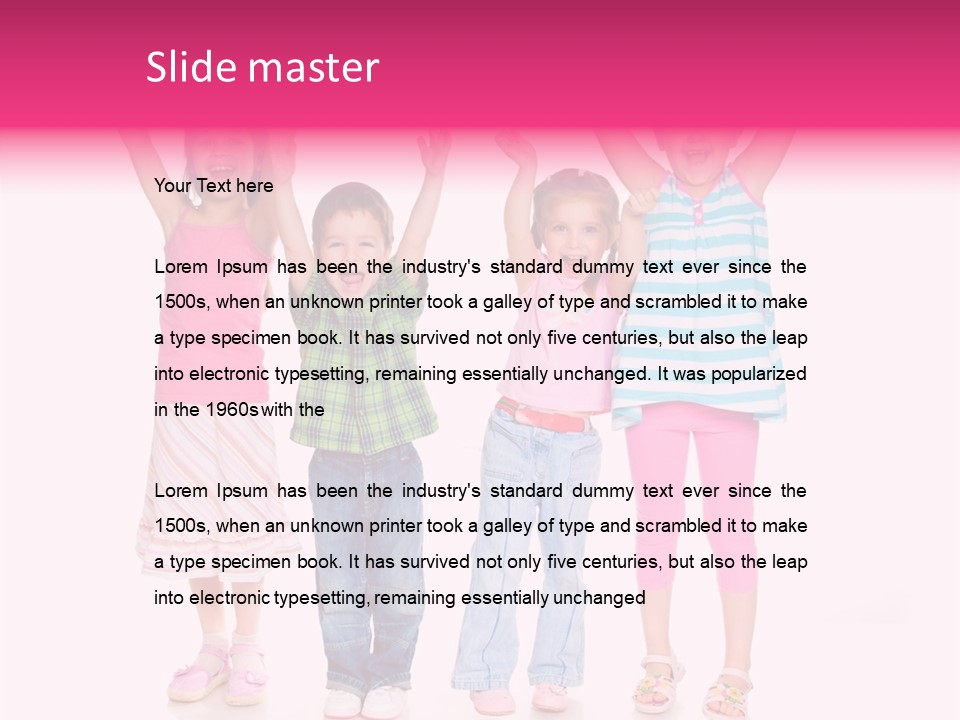 Schoolgirl Boy Background PowerPoint Template