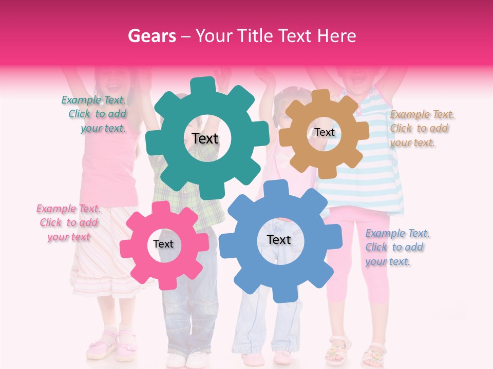 Schoolgirl Boy Background PowerPoint Template