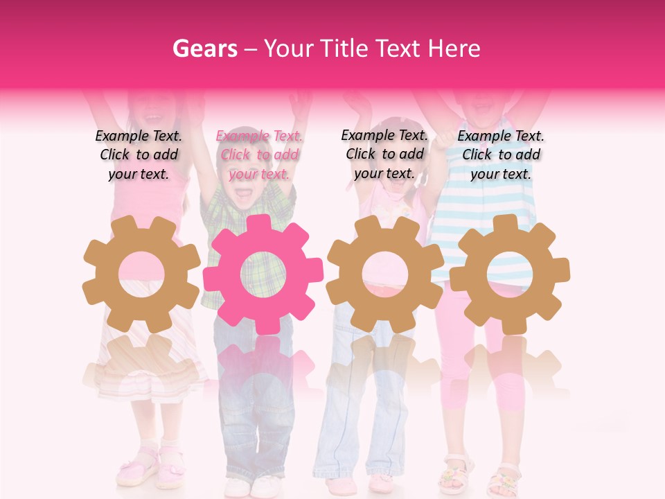 Schoolgirl Boy Background PowerPoint Template