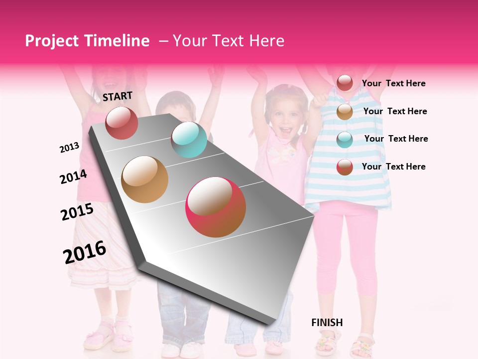 Schoolgirl Boy Background PowerPoint Template