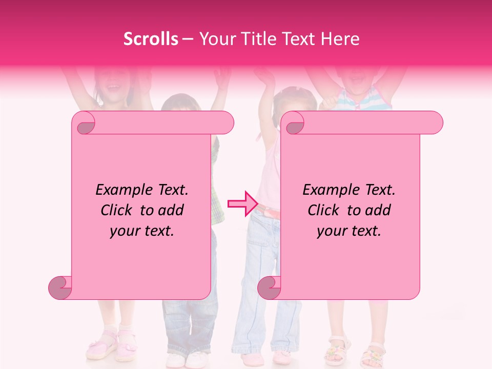 Schoolgirl Boy Background PowerPoint Template