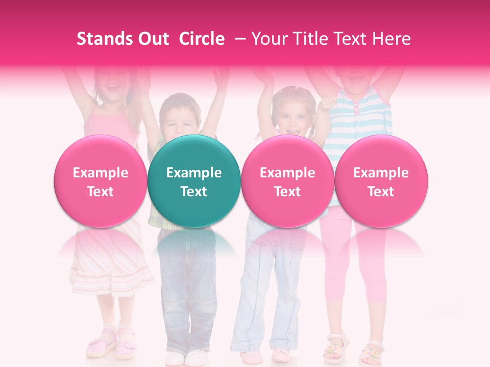 Schoolgirl Boy Background PowerPoint Template