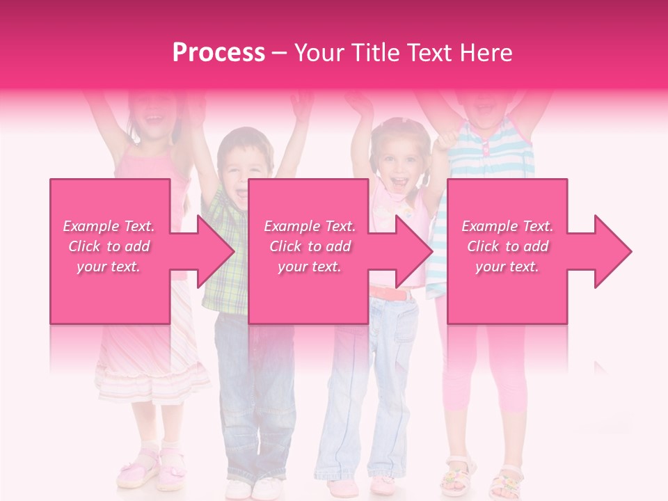 Schoolgirl Boy Background PowerPoint Template