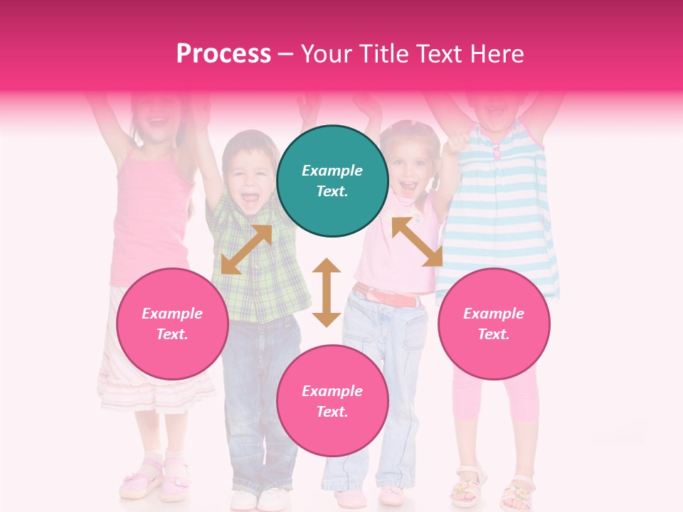 Schoolgirl Boy Background PowerPoint Template