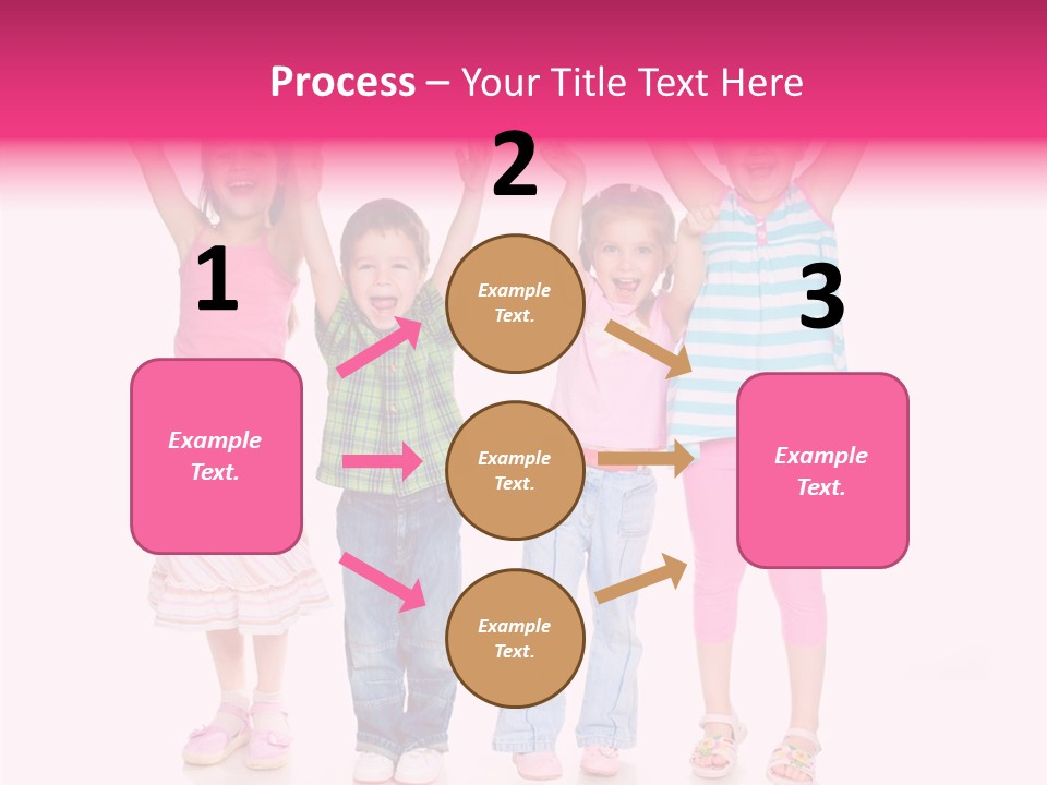 Schoolgirl Boy Background PowerPoint Template