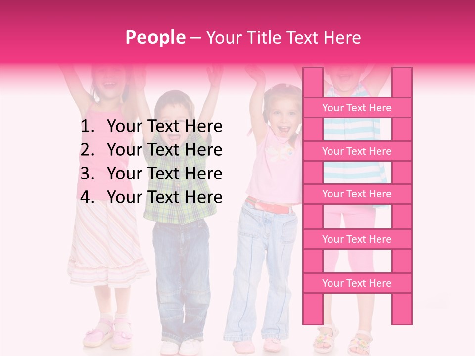 Schoolgirl Boy Background PowerPoint Template