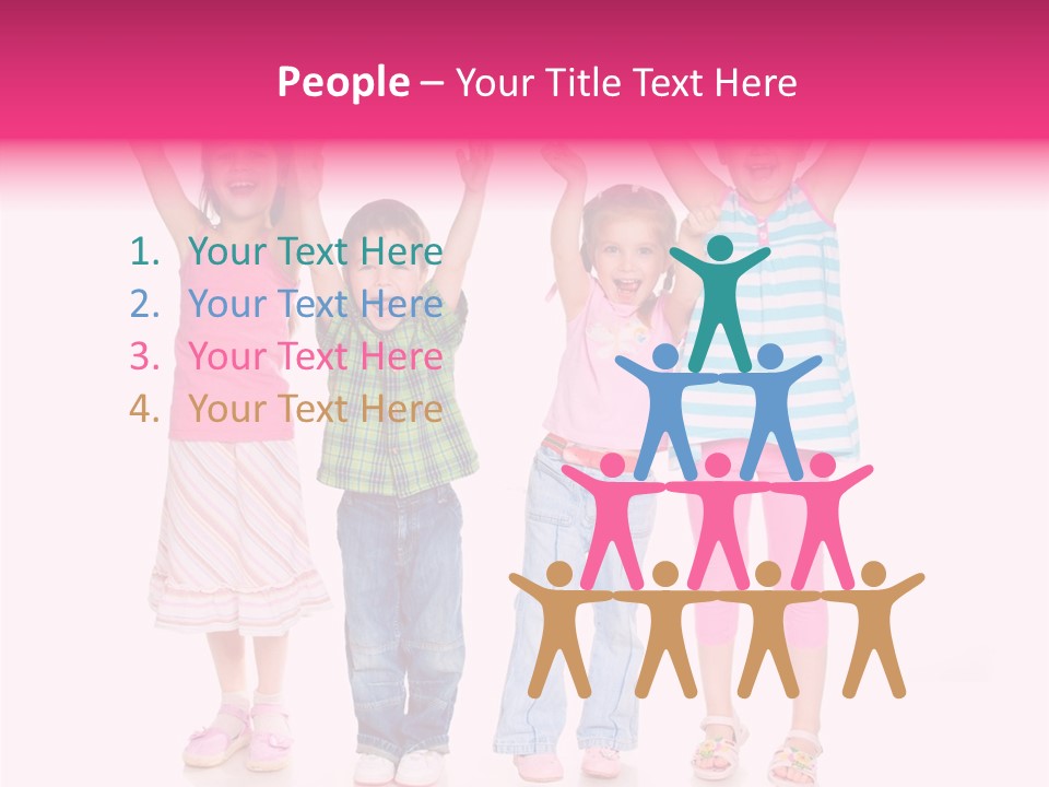 Schoolgirl Boy Background PowerPoint Template