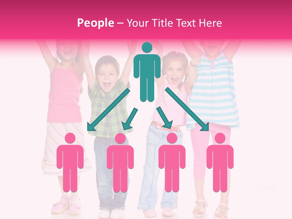 Schoolgirl Boy Background PowerPoint Template