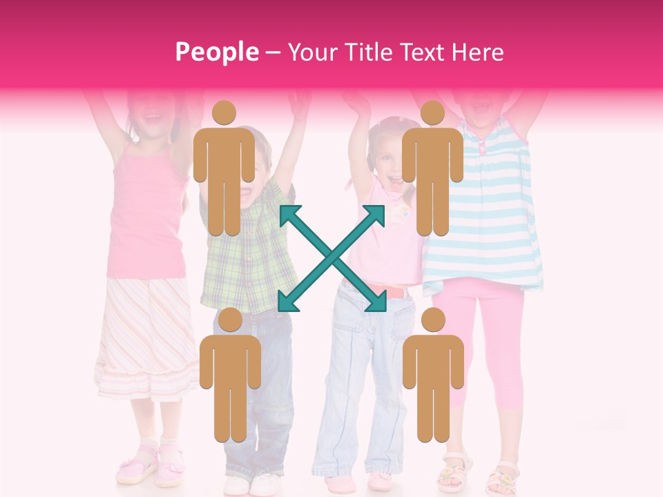 Schoolgirl Boy Background PowerPoint Template