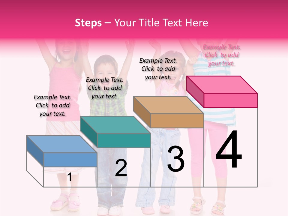 Schoolgirl Boy Background PowerPoint Template