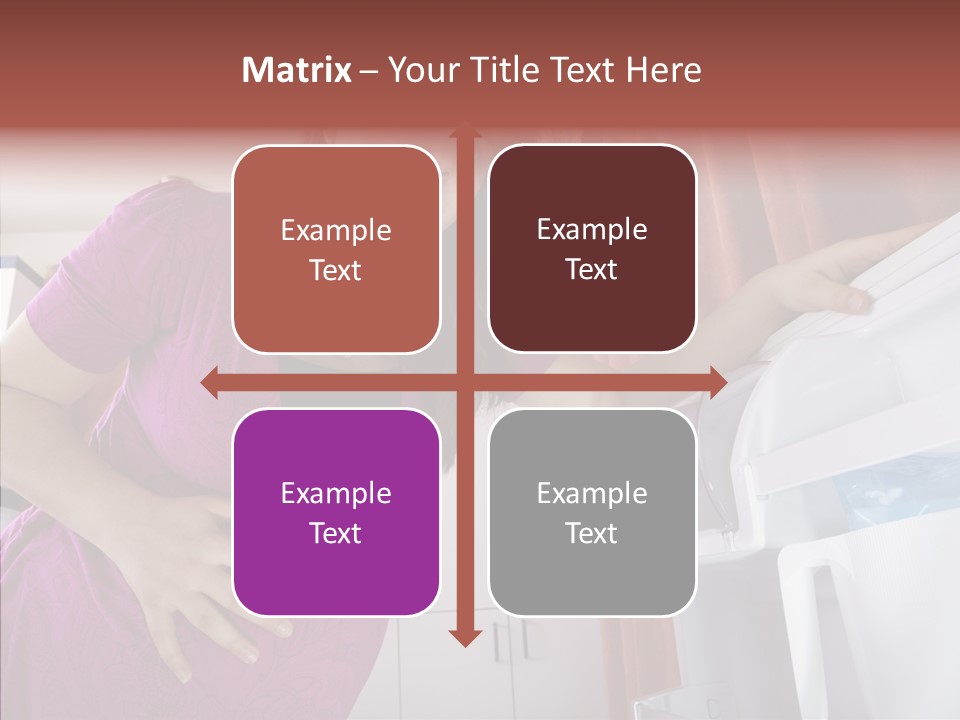 A Woman Standing Next To A Refrigerator In A Kitchen PowerPoint Template