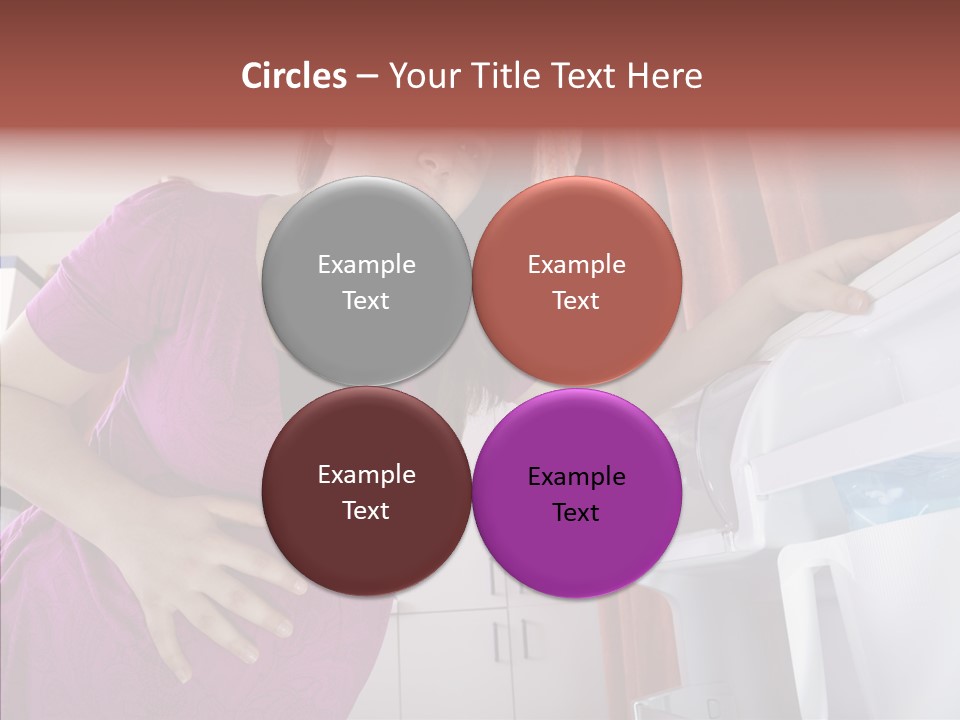 A Woman Standing Next To A Refrigerator In A Kitchen PowerPoint Template