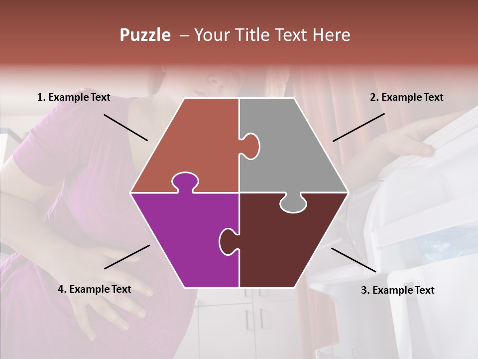 A Woman Standing Next To A Refrigerator In A Kitchen PowerPoint Template