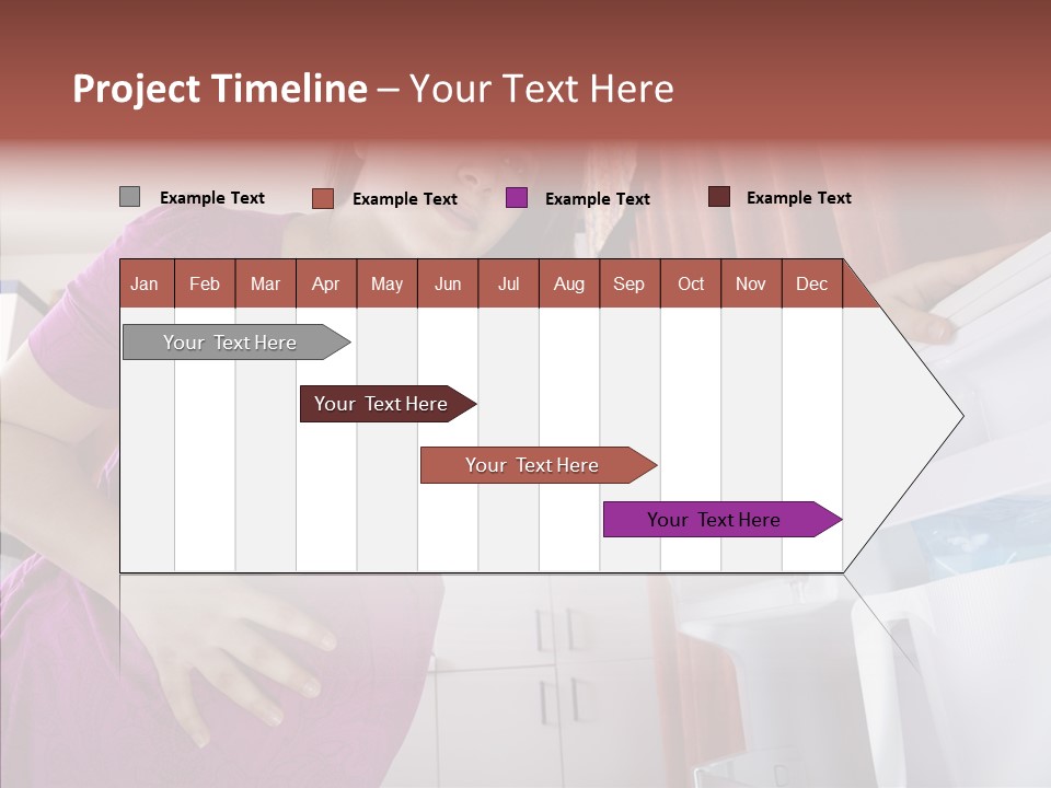 A Woman Standing Next To A Refrigerator In A Kitchen PowerPoint Template