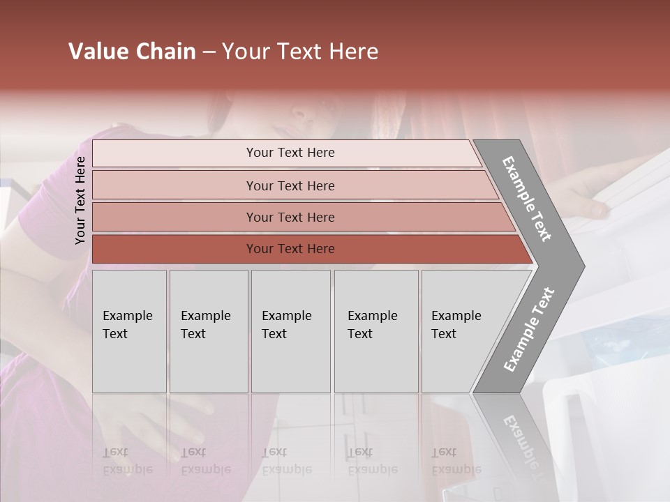 A Woman Standing Next To A Refrigerator In A Kitchen PowerPoint Template