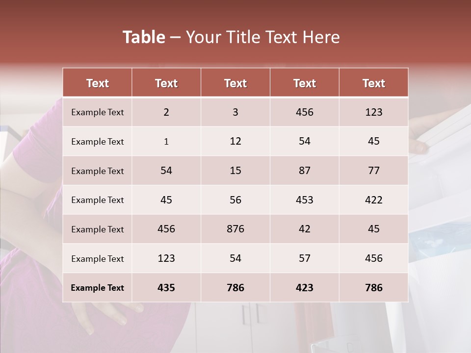 A Woman Standing Next To A Refrigerator In A Kitchen PowerPoint Template