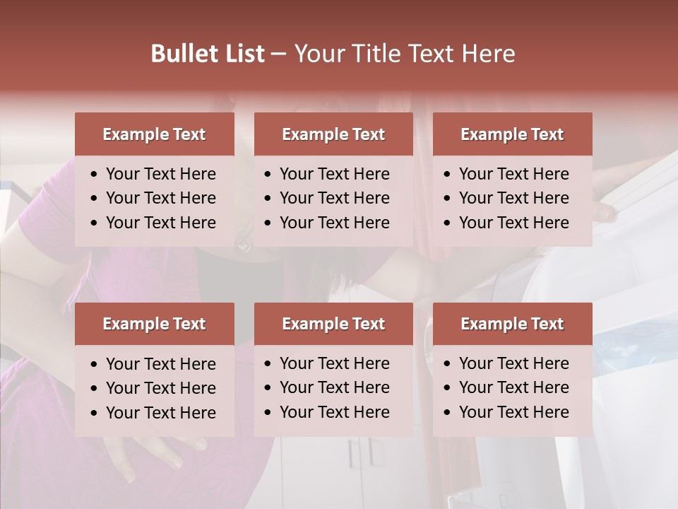 A Woman Standing Next To A Refrigerator In A Kitchen PowerPoint Template