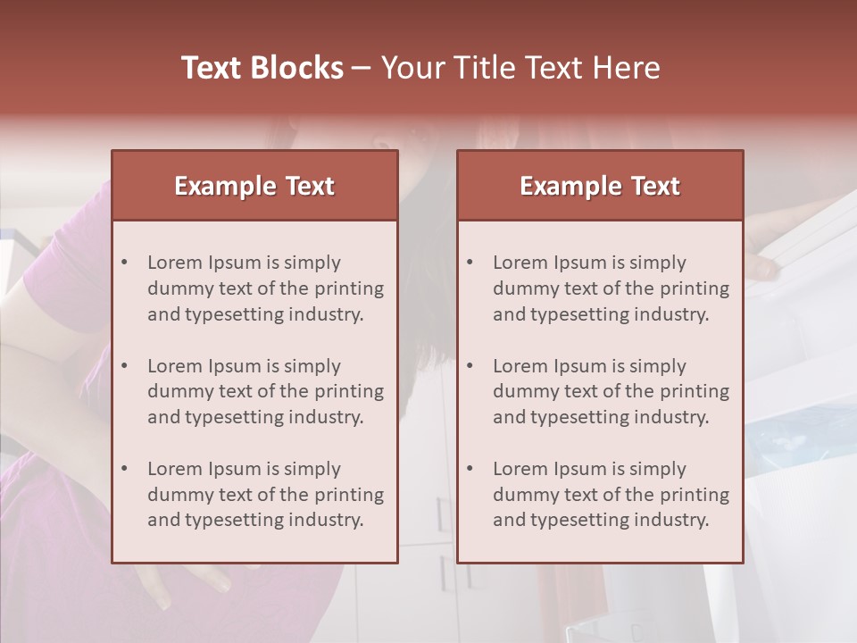 A Woman Standing Next To A Refrigerator In A Kitchen PowerPoint Template