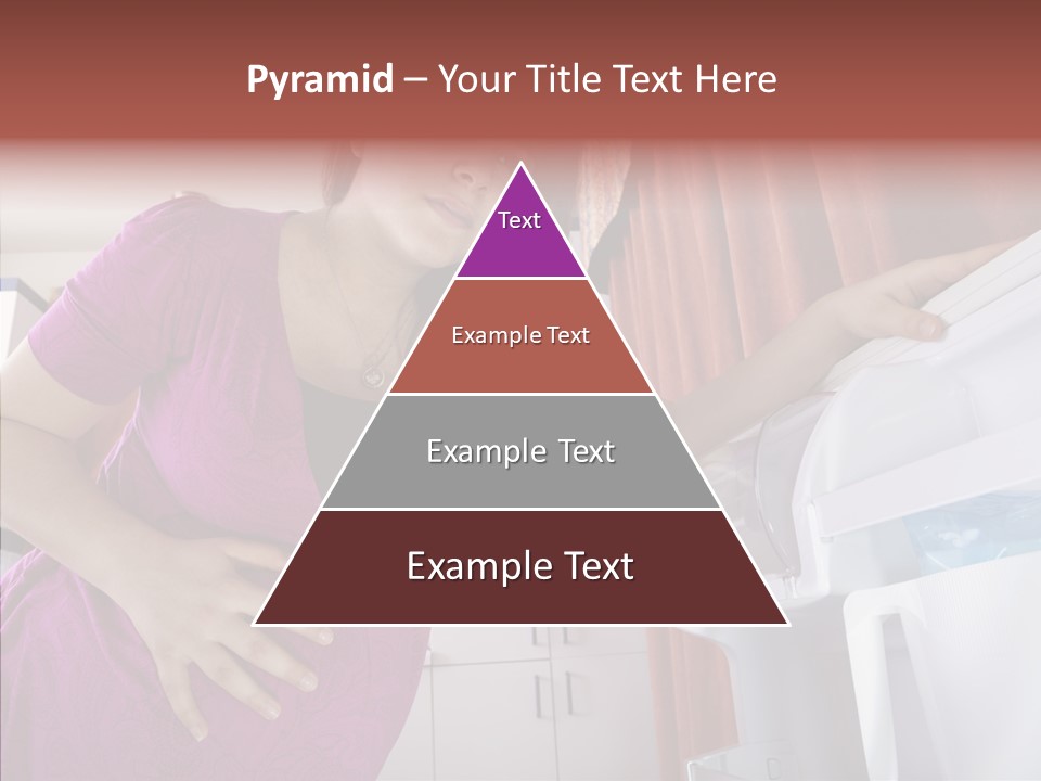 A Woman Standing Next To A Refrigerator In A Kitchen PowerPoint Template