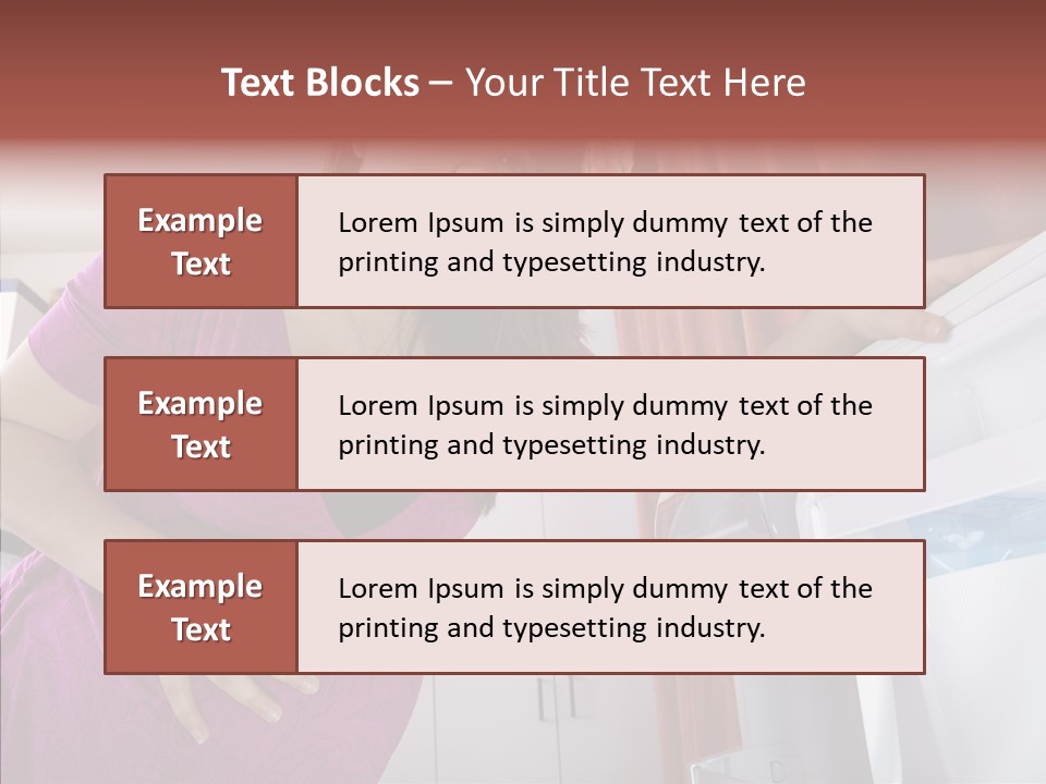 A Woman Standing Next To A Refrigerator In A Kitchen PowerPoint Template