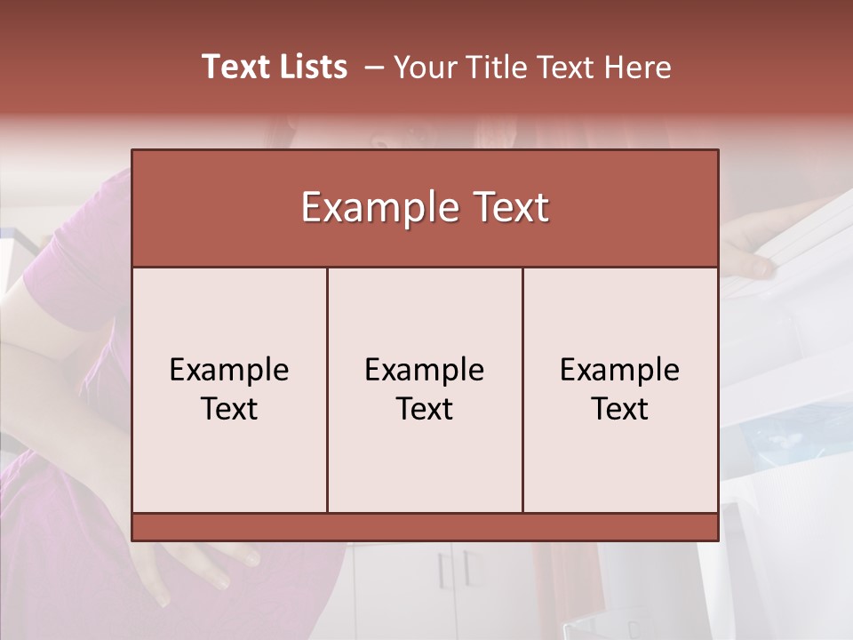 A Woman Standing Next To A Refrigerator In A Kitchen PowerPoint Template