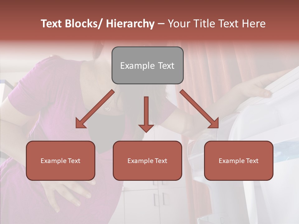 A Woman Standing Next To A Refrigerator In A Kitchen PowerPoint Template