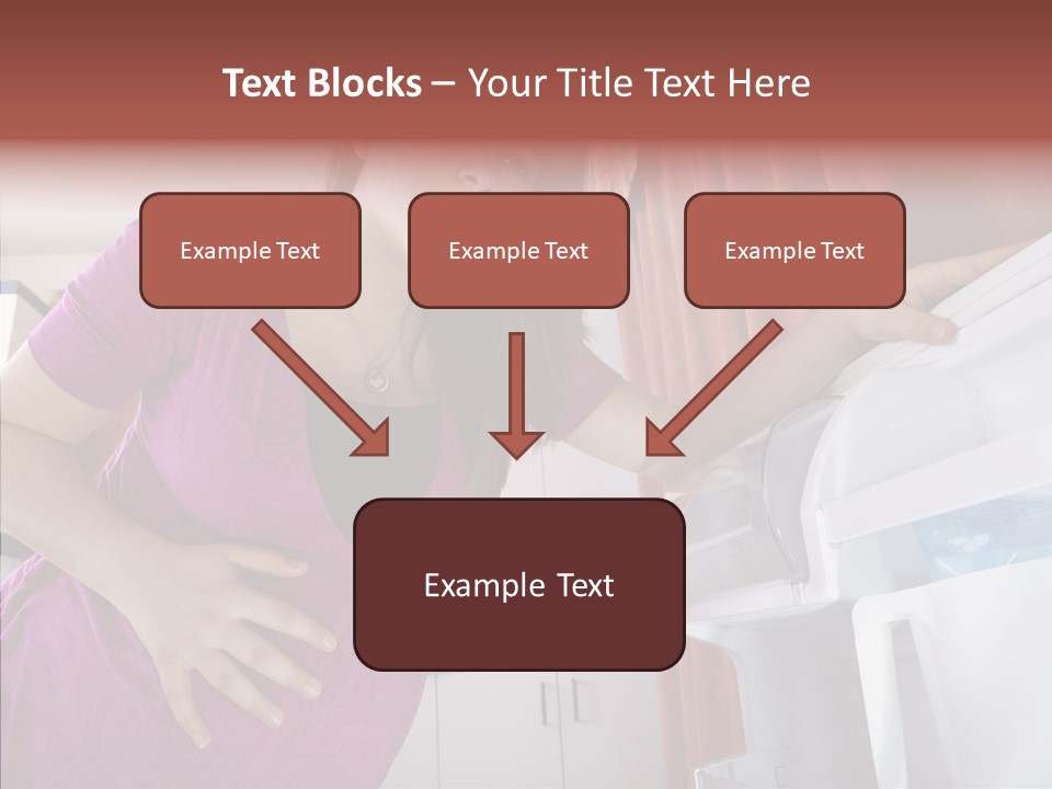 A Woman Standing Next To A Refrigerator In A Kitchen PowerPoint Template