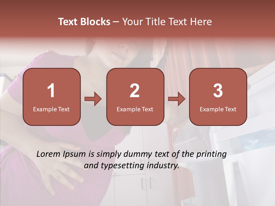 A Woman Standing Next To A Refrigerator In A Kitchen PowerPoint Template