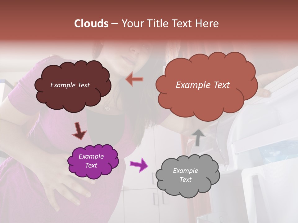 A Woman Standing Next To A Refrigerator In A Kitchen PowerPoint Template