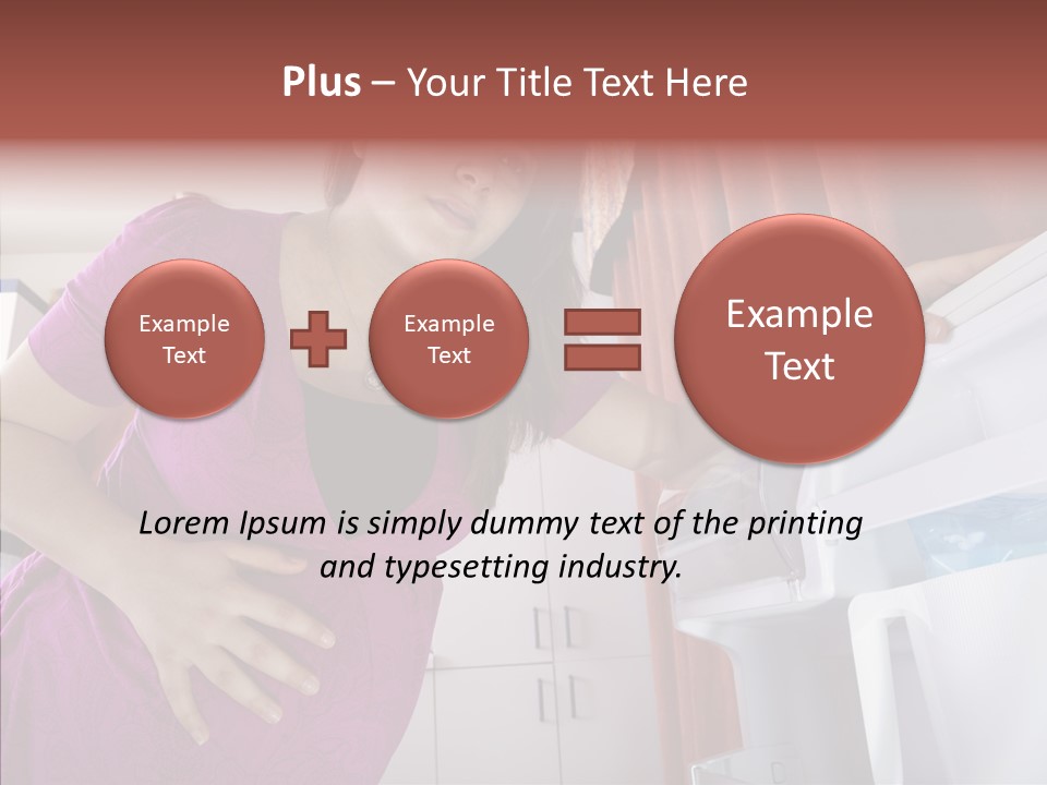 A Woman Standing Next To A Refrigerator In A Kitchen PowerPoint Template