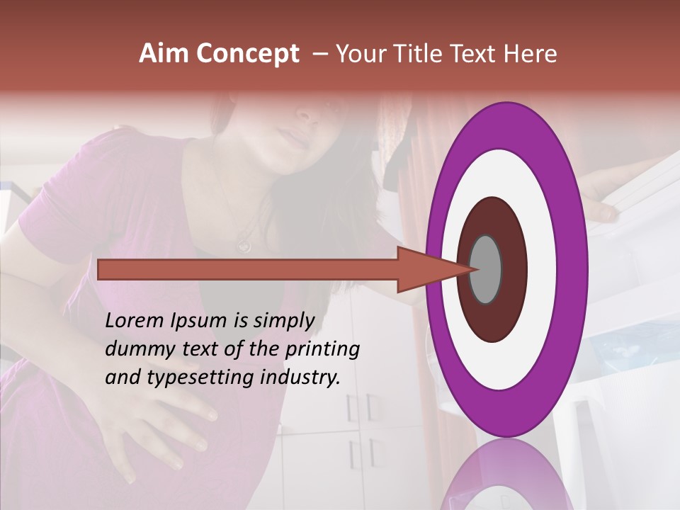 A Woman Standing Next To A Refrigerator In A Kitchen PowerPoint Template