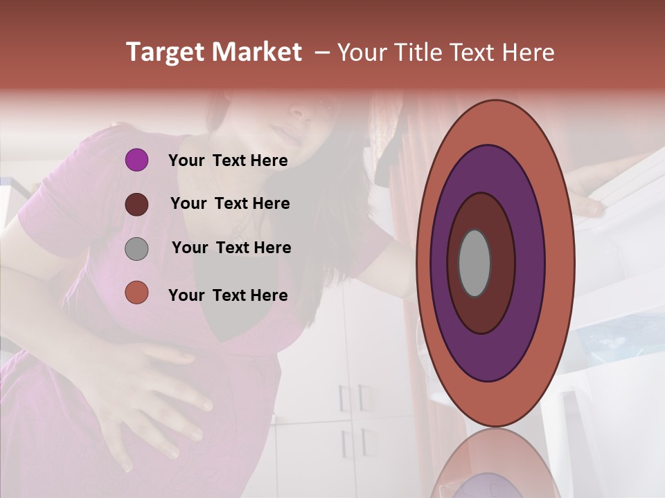 A Woman Standing Next To A Refrigerator In A Kitchen PowerPoint Template