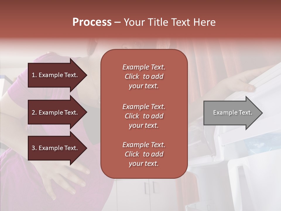 A Woman Standing Next To A Refrigerator In A Kitchen PowerPoint Template