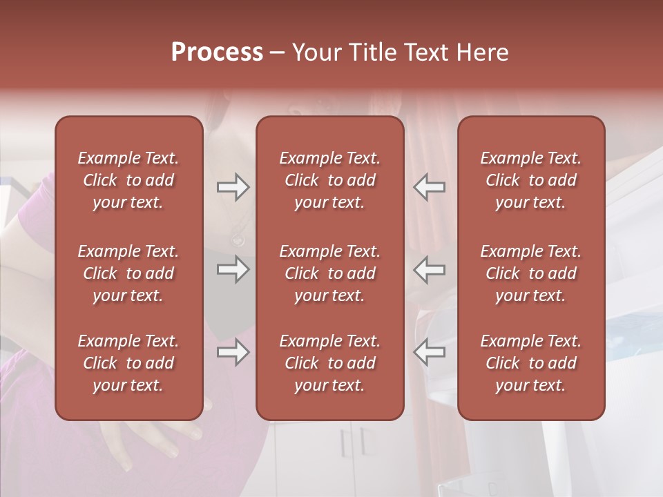 A Woman Standing Next To A Refrigerator In A Kitchen PowerPoint Template