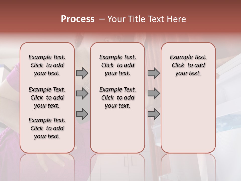 A Woman Standing Next To A Refrigerator In A Kitchen PowerPoint Template