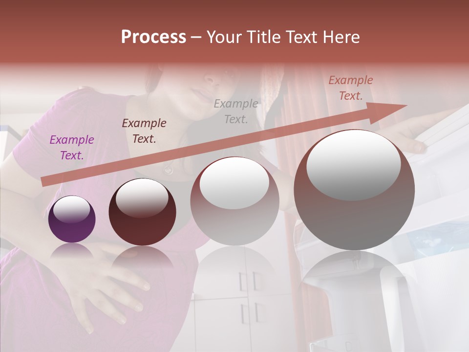 A Woman Standing Next To A Refrigerator In A Kitchen PowerPoint Template