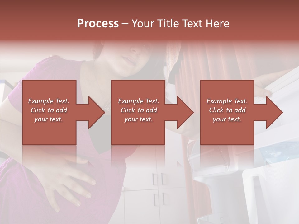 A Woman Standing Next To A Refrigerator In A Kitchen PowerPoint Template