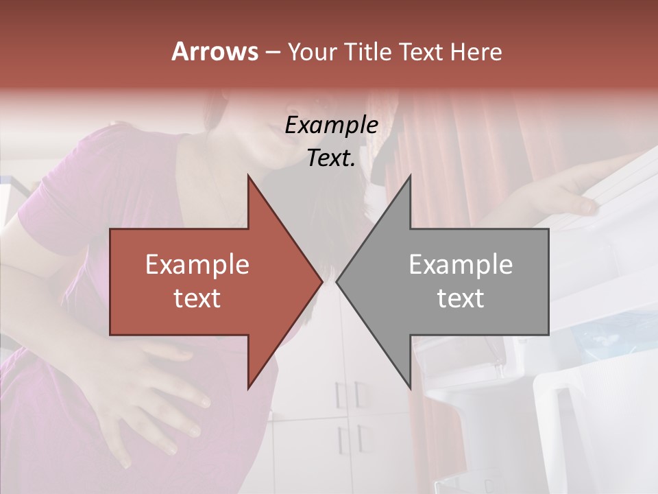 A Woman Standing Next To A Refrigerator In A Kitchen PowerPoint Template