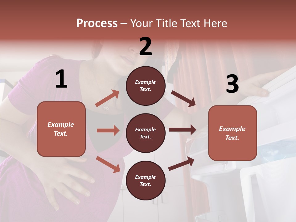 A Woman Standing Next To A Refrigerator In A Kitchen PowerPoint Template