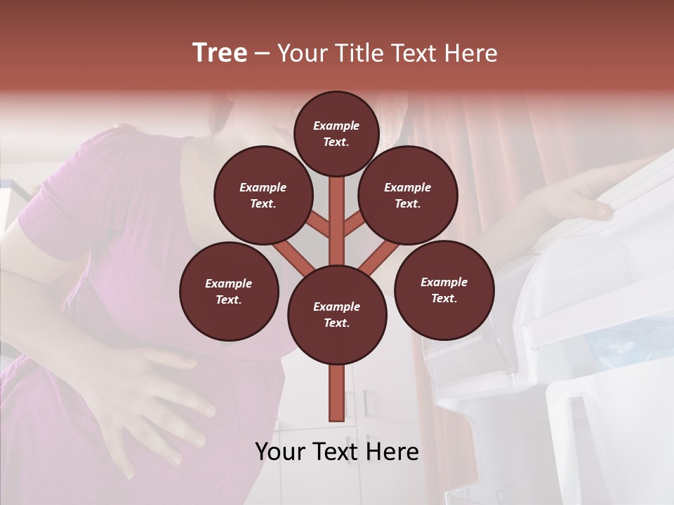 A Woman Standing Next To A Refrigerator In A Kitchen PowerPoint Template