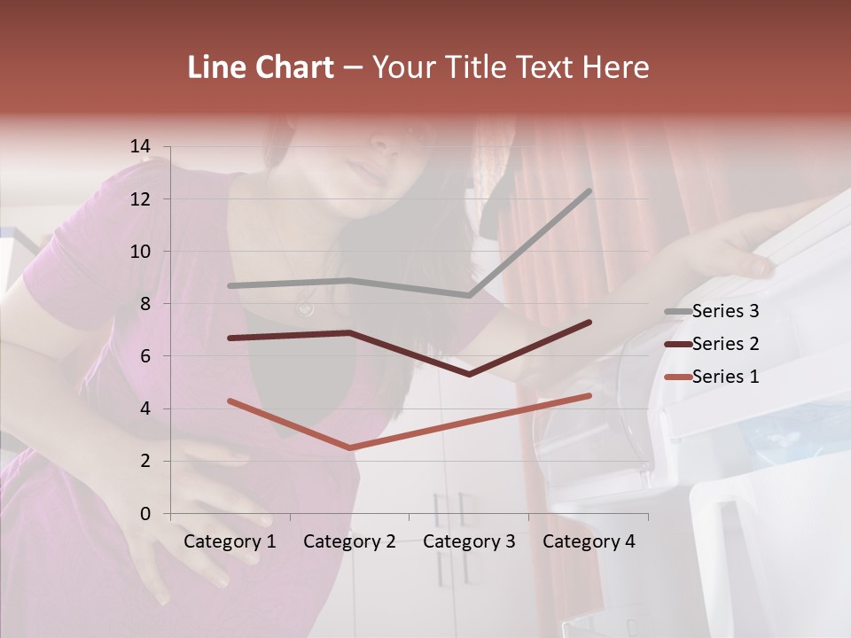 A Woman Standing Next To A Refrigerator In A Kitchen PowerPoint Template