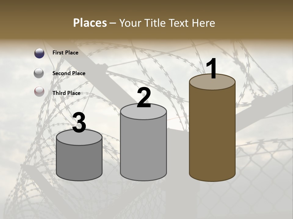 Barrier Differential Fence PowerPoint Template