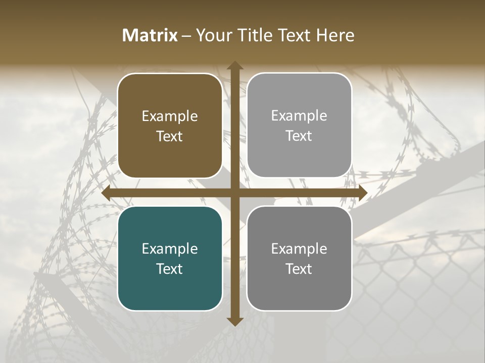 Barrier Differential Fence PowerPoint Template