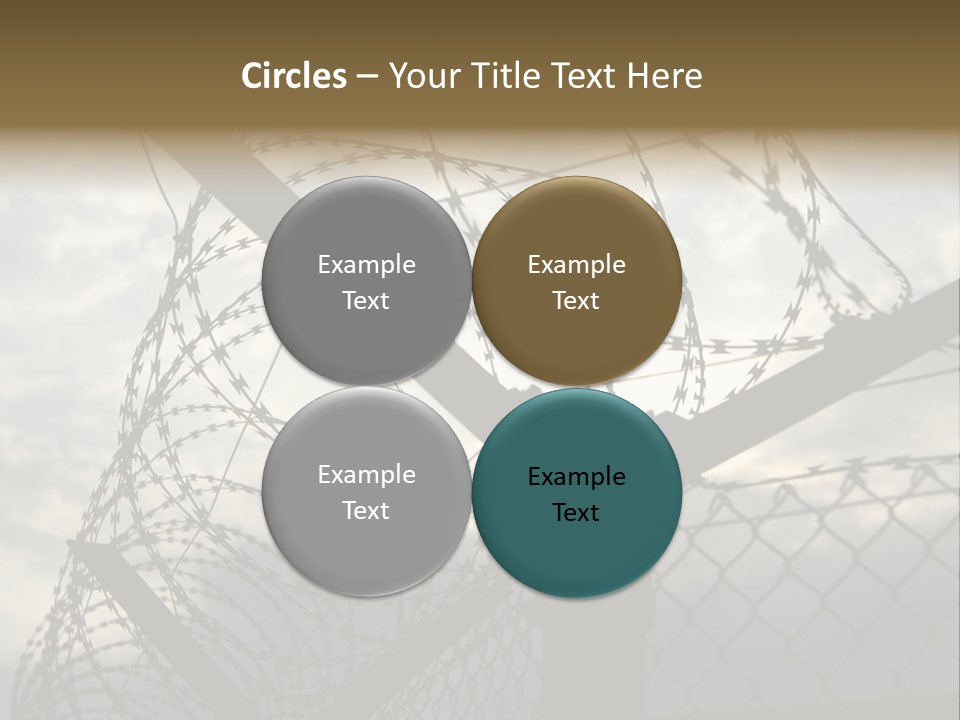 Barrier Differential Fence PowerPoint Template