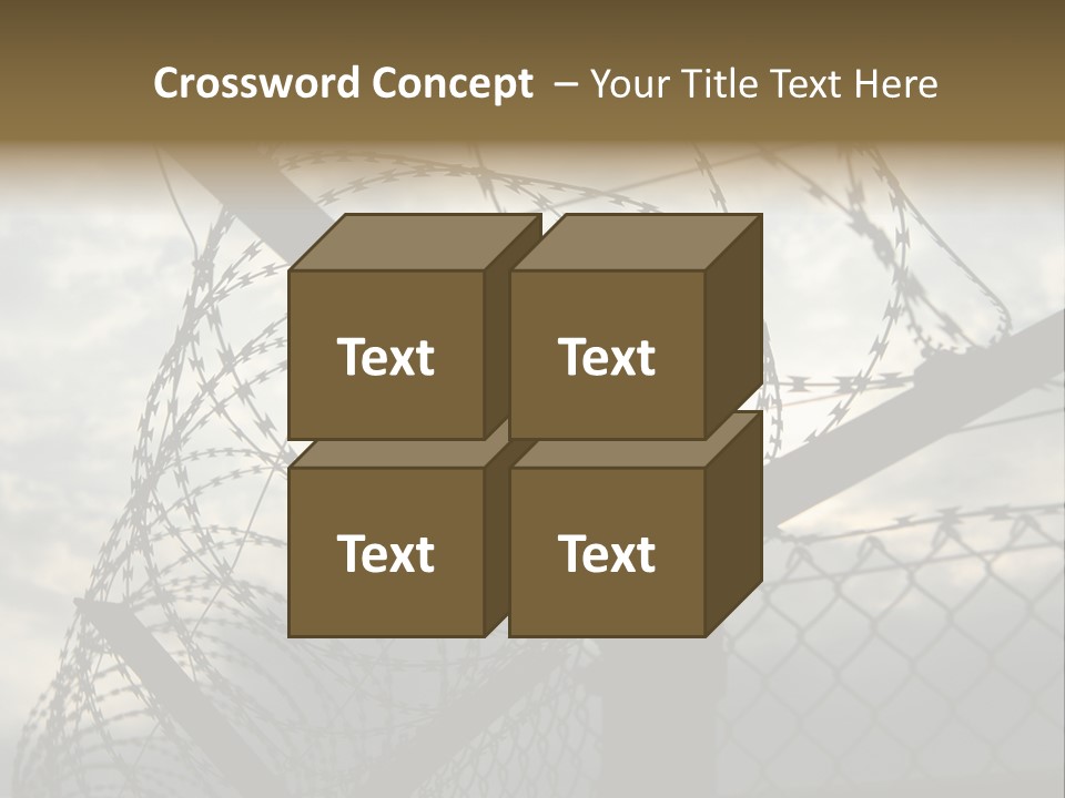 Barrier Differential Fence PowerPoint Template